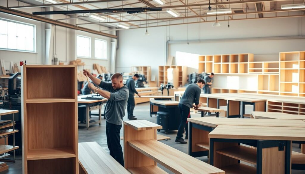 Fertigung Schrank- und Regalsysteme